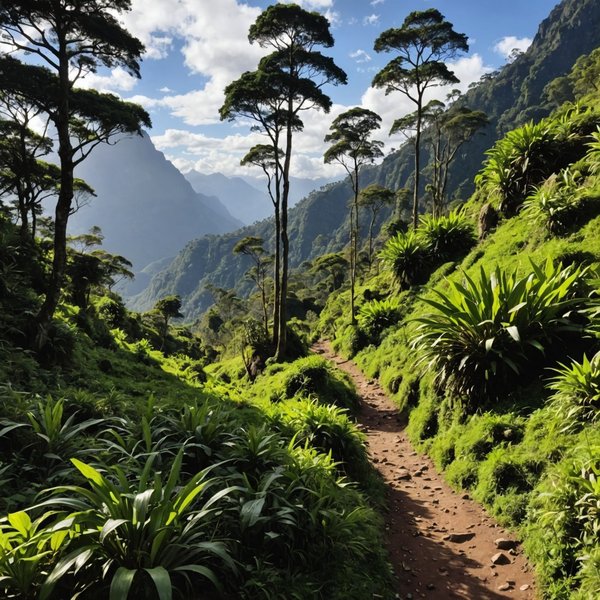 Quels sont les meilleurs itinéraires pour une randonnée dans les montagnes de Rwenzori, Ouganda?