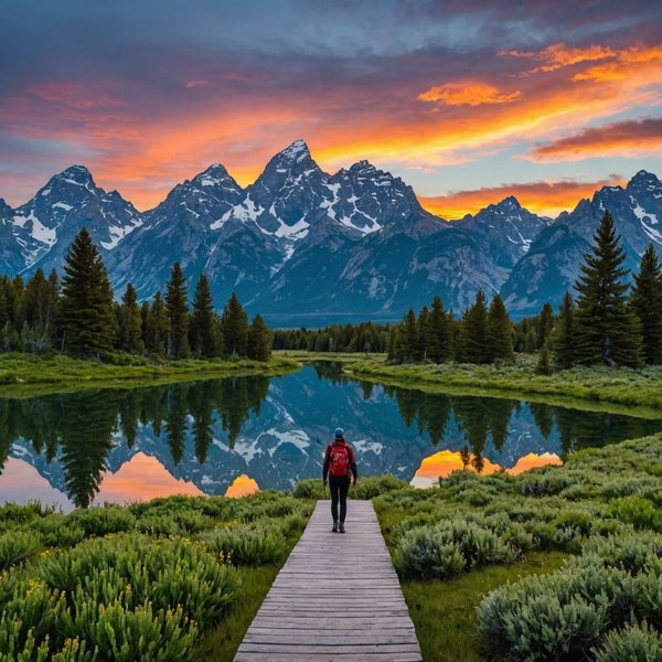 Quels sont les meilleurs itinéraires pour une randonnée dans les montagnes du Grand Teton, USA : équipements et périodes recommandées ?